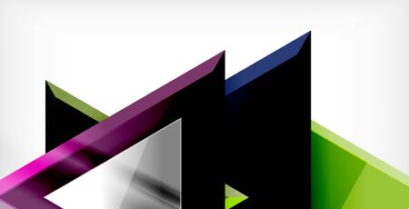 Dynamic triangle composition abstract background, vector illustrationのイラスト素材