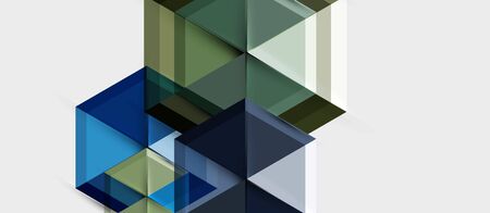 Bright color hexagon geometrical composition background, business presentation template. Vector designのイラスト素材