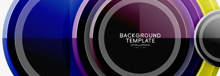 Colorful glossy circles background. Vectorのイラスト素材