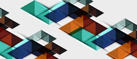 Triangle geometrical modern business presentation design template, abstract pattern for any background, vector illustrationのイラスト素材