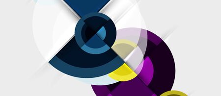Geometric design abstract background - circles, vectorのイラスト素材