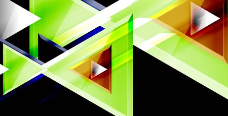 Glossy shiny triangles background, vector templateのイラスト素材