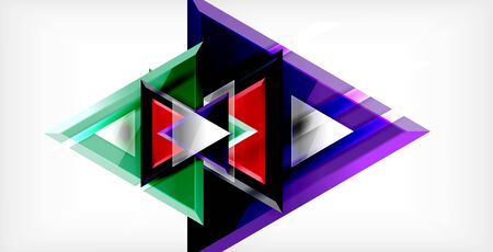 Dynamic triangle composition abstract background, vector illustrationのイラスト素材