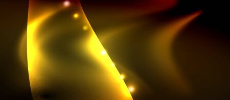 Neon color wave lines abstract background, magic techno futuristic light, vectorのイラスト素材