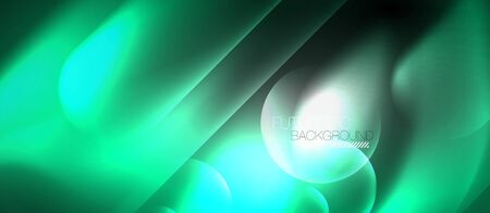 Neon glowing techno lines, hi-tech futuristic abstract background templateのイラスト素材