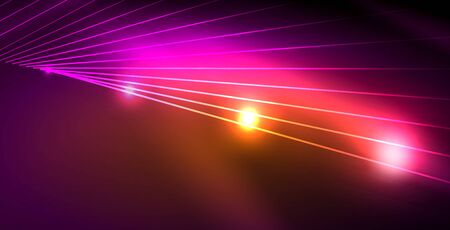 Shiny neon space background, vector templateのイラスト素材