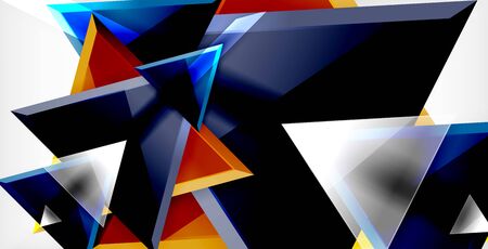 Dynamic triangle composition abstract background, vector illustrationのイラスト素材