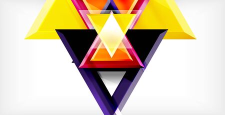 Glossy shiny triangles background, vector templateのイラスト素材