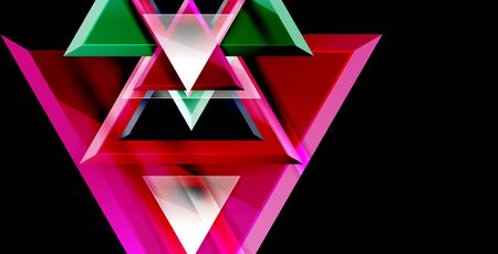 Glossy shiny triangles background, vector templateのイラスト素材