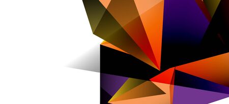 Triangle geometric background in trendy style on light background. Retro vector illustration. Colorful bright. Trendy modern style. Vector business illustration. Geometric template.のイラスト素材