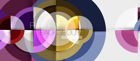 Geometric design abstract background - circles, modern business templateのイラスト素材