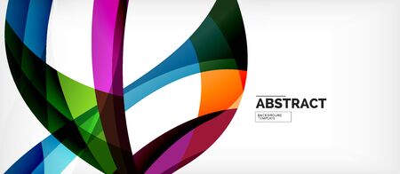 Colorful wave lines abstract background, color line for business or techno presentation. Vector shiny modern wallpaper with stripesのイラスト素材