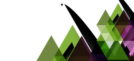 Colorful repeating triangles modern geometric in contemporary style on white background. Abstract geometric shape. Modern stylish texture. Vector abstract graphic design.のイラスト素材