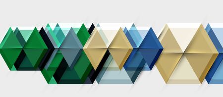 Geometric triangle and hexagon abstract background, vector illustrationのイラスト素材