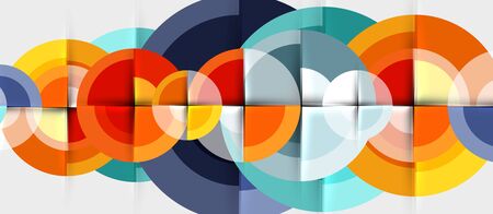 Geometric design abstract background - circles, vectorのイラスト素材