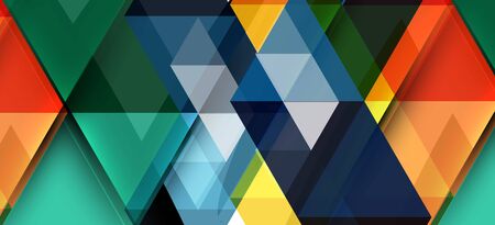 Abstract triangle pattern, colorful backdrop. Presentation template. Modern textured shape. Trendy modern style. Vector abstract geometric graphic design.のイラスト素材