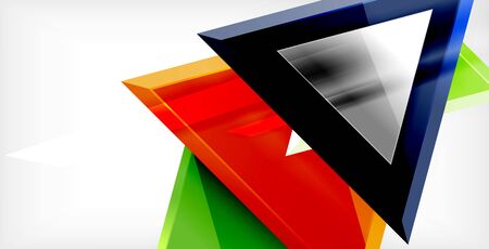 Dynamic triangle composition abstract background, vector illustrationのイラスト素材