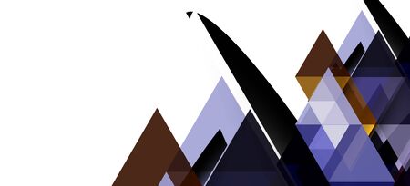 Colorful repeating triangles modern geometric in contemporary style on white background. Abstract geometric shape. Modern stylish textureのイラスト素材