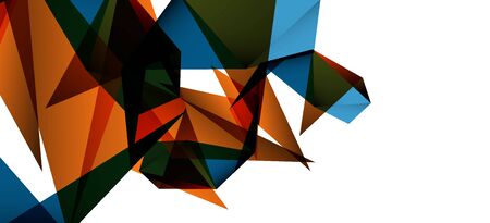 Vintage abstract template with triangle mosaic composition vecton white background. Simple design background. Modern flat design. Beautiful vector pattern.のイラスト素材