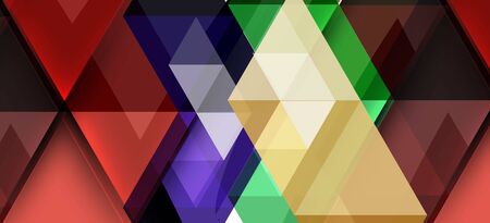 Colorful repeating triangles modern geometric in contemporary style on white background. Abstract geometric shape. Modern stylish textureのイラスト素材