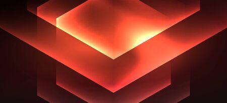 Neon shiny color lines background. Abstract colorful web template Geometric modern technology concept. Vector abstract background banner design.のイラスト素材