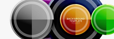 Colorful glossy circles background. Vectorのイラスト素材