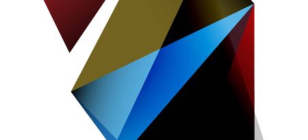 Vintage abstract template with triangle mosaic composition vector white background. Simple design background. Modern flat design. Color abstract background. Beautiful vector pattern.のイラスト素材