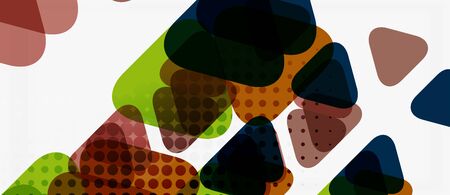 Vector triangle geometric abstract composition background. Retro vector illustration. Ornament...