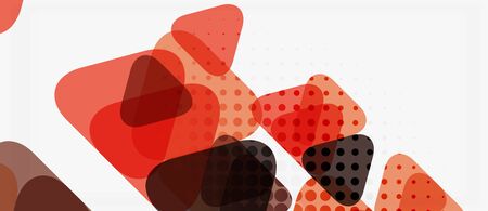 Banner with multicolored mosaic triangle geometric design on white background. Abstract texture....