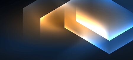 Neon shiny color lines background. Abstract colorful web template Geometric modern technology concept.のイラスト素材