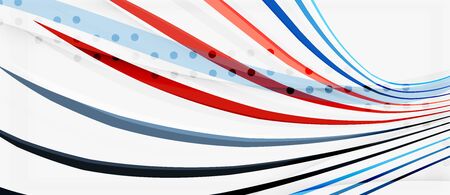 Trendy color stripes lines wave, great design for any purposes. Vector line pattern. Vector geometric background. Wavy line techno templateのイラスト素材