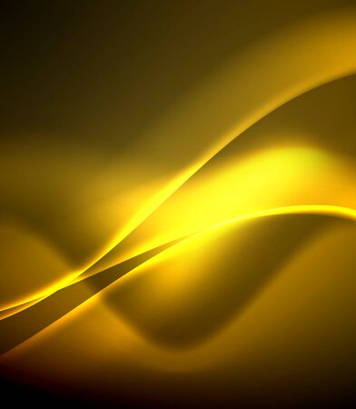 Shiny color bright neon abstract wave template. Abstract bright light. Neon light glowing effect. Space background. Abstract shape. Shining space.のイラスト素材