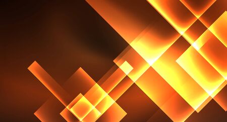 Shiny neon design square shape abstract background. Retro vector abstract design banner templateのイラスト素材