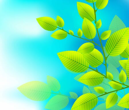 Green leaves pattern background. Ecology modern abstract templateのイラスト素材
