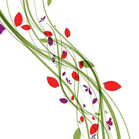 Autumn floral nature fall background. Modern nature abstract template.のイラスト素材