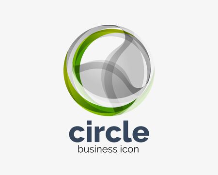 Circle abstract design  n template, internet icon with twist or spiral effectのイラスト素材