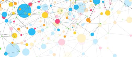 Line points connections geometric abstract background.のイラスト素材