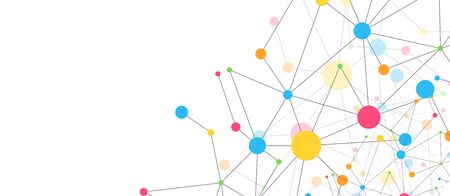 Line points connections geometric abstract background.のイラスト素材