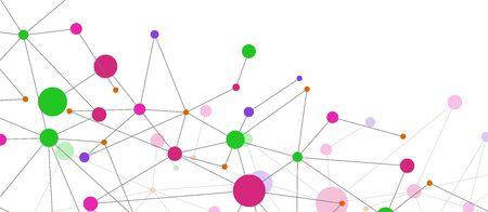 Line points connections geometric abstract background.のイラスト素材