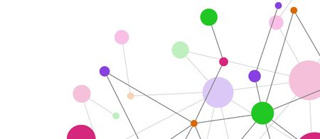 Line points connections geometric abstract background for wallpaper, banner, background, card and landing pageのイラスト素材