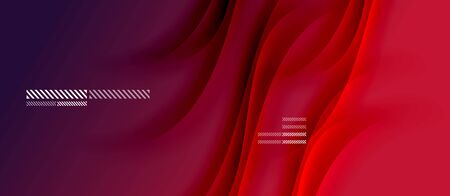 Trendy simple fluid color gradient abstract background with dynamic wave shadow line effect. Vector...