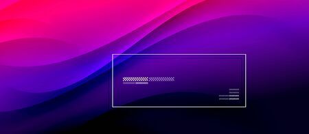 Trendy simple fluid color gradient abstract background with dynamic wave shadow line effect. Vector...