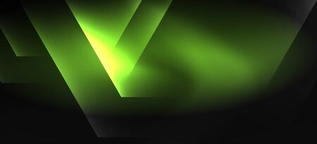 Neon color hexagon shapes, lines on black background. Modern template for web backdrop design. Abstract geometric frame. Vector futuristic template background.のイラスト素材