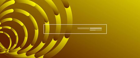 Abstract background. Geometric circles and fluid gradient. Line design, technology hi-tech digital...