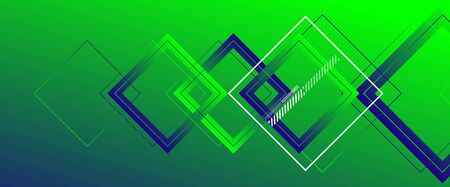 Abstract background with simple square or rectangle geometrical shapes. Geometric template with fluid gradients. Line design, technology hi-tech digital illustrations. Vector Illustration For Wallpaper, Banner, Background, Card, Book Illustration, landing pageのイラスト素材