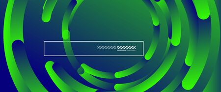 Abstract background. Geometric circles and fluid gradient. Line design, technology hi-tech digital illustration. Vector Illustration For Wallpaper, Banner, Background, Card, Book Illustrationのイラスト素材