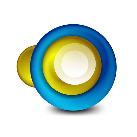 Vector swirl circle banner, 3d style abstract sphere or round shape icon or background templates. Vector Illustration For Wallpaper, Banner, Background, Card, Book Illustration, landing pageのイラスト素材