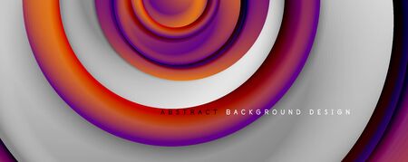 Vector 3d style abstract swirl circles, modern techno digital trendy abstract background. Vector Illustration For Wallpaper, Banner, Background, Card, Book Illustration, landing pageのイラスト素材