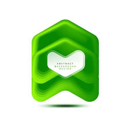 Vector arrow geometric banner created with blend color shapes effects. Trendy simple button, icon or business branding  template, minimal style. Illustration For Wallpaper, Banner, Backgroundのイラスト素材