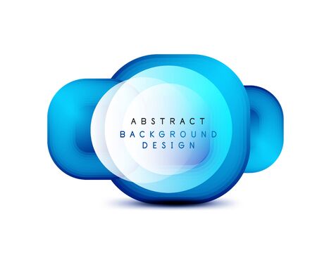 Square geometric banners with 3d smooth blend effect. Digital technology trendy icon design. Vector Illustration For Wallpaper, Banner, Background, Card, Book Illustration, landing pageのイラスト素材